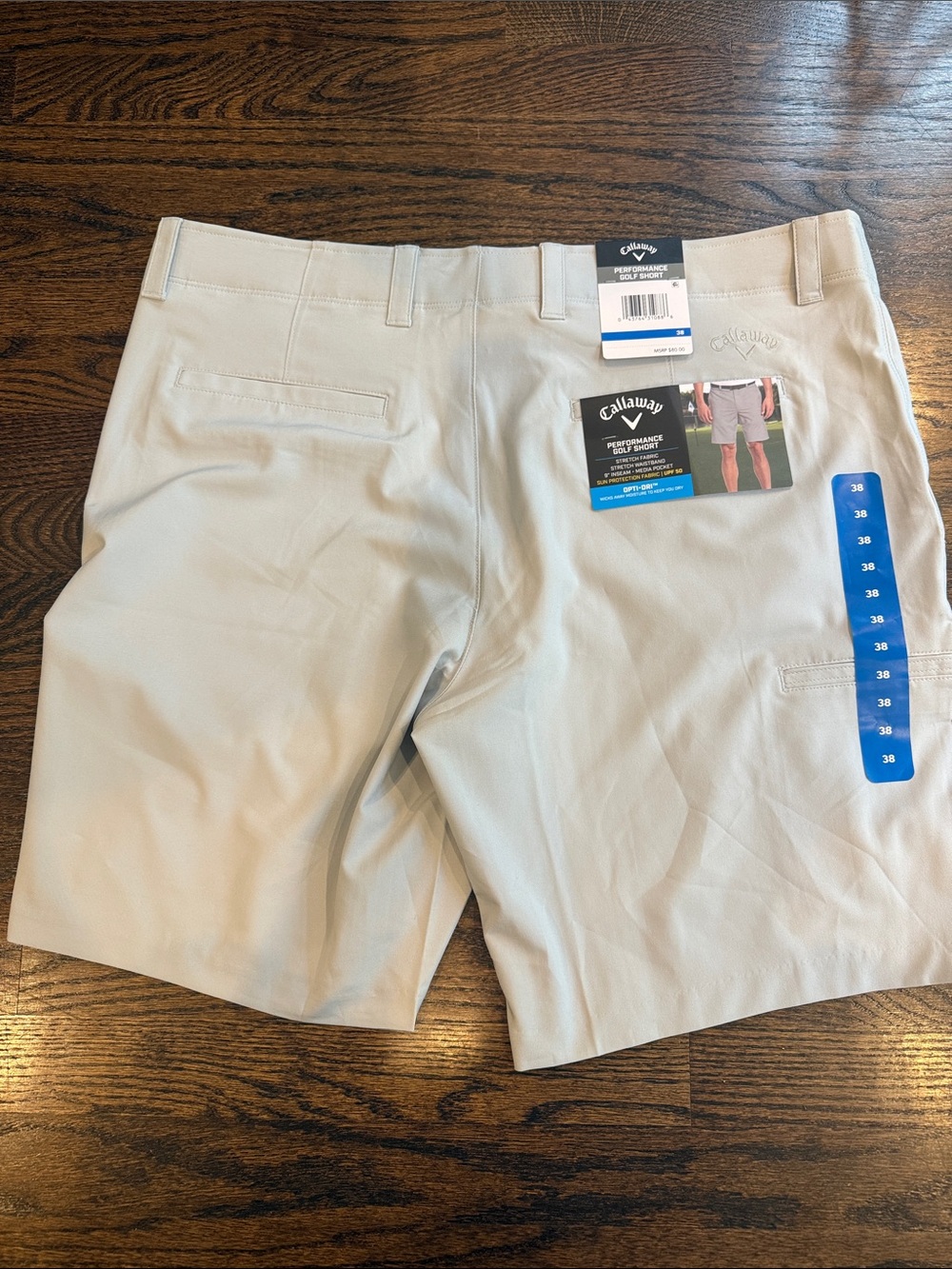Callaway Men's Light Gray Performance Golf Shorts size 38 casual